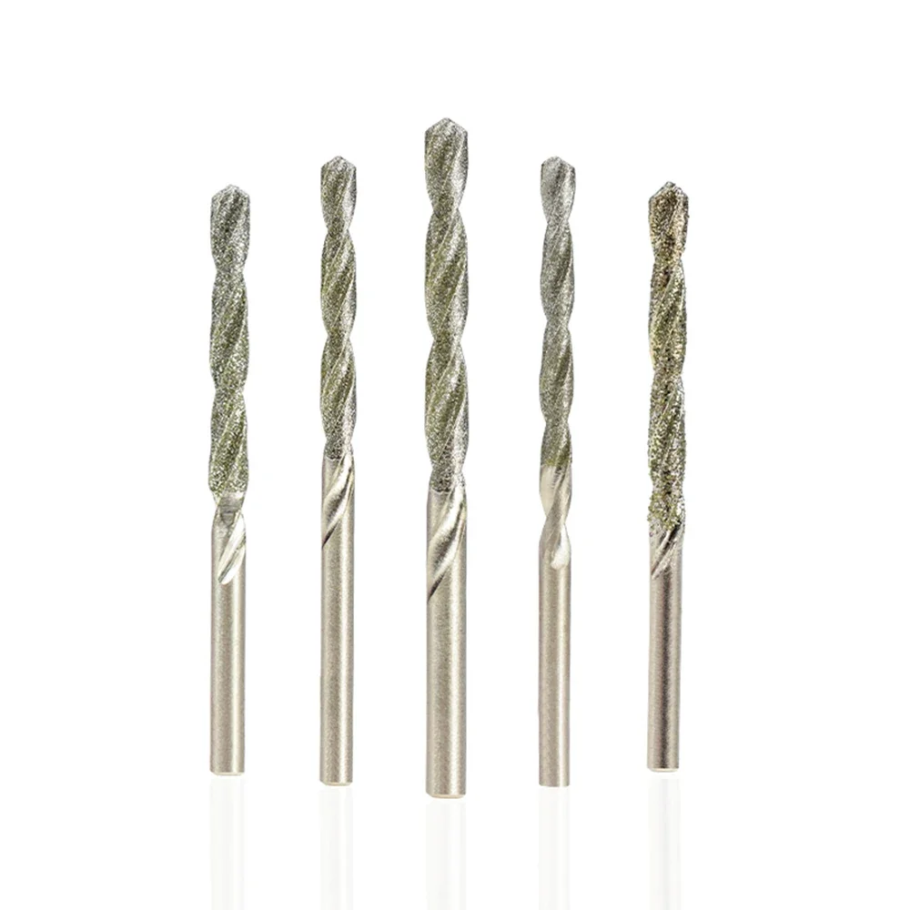 Diamond Coated Twist Drill Bit 0.8-4.0mm Gun   For Glass Tile Stone Hole Cutter
