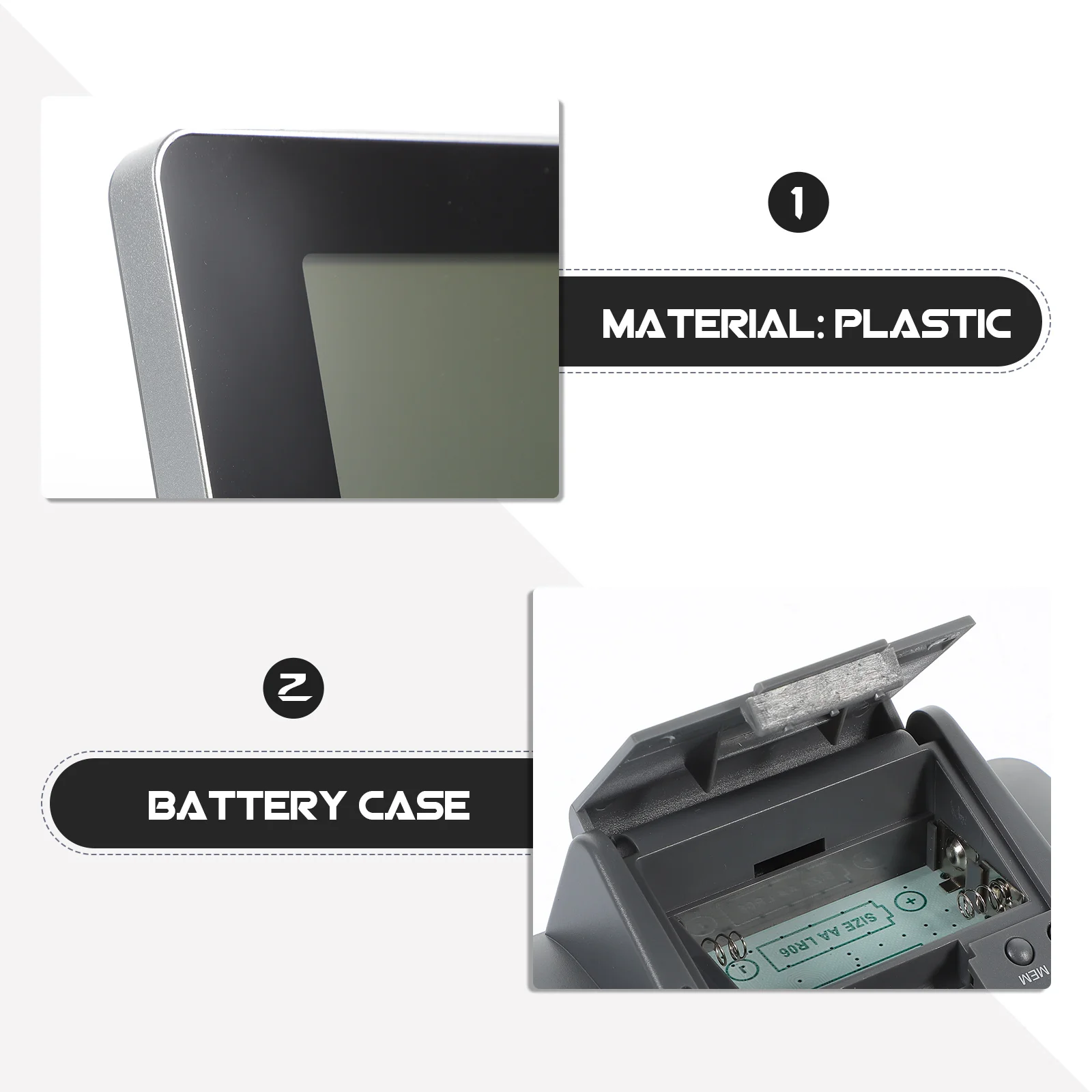 

Multi-Function Weather Clock Electronic Alarm Black Indoor Outdoor Temperature Humidity Perpetual Calendar Snooze Weather