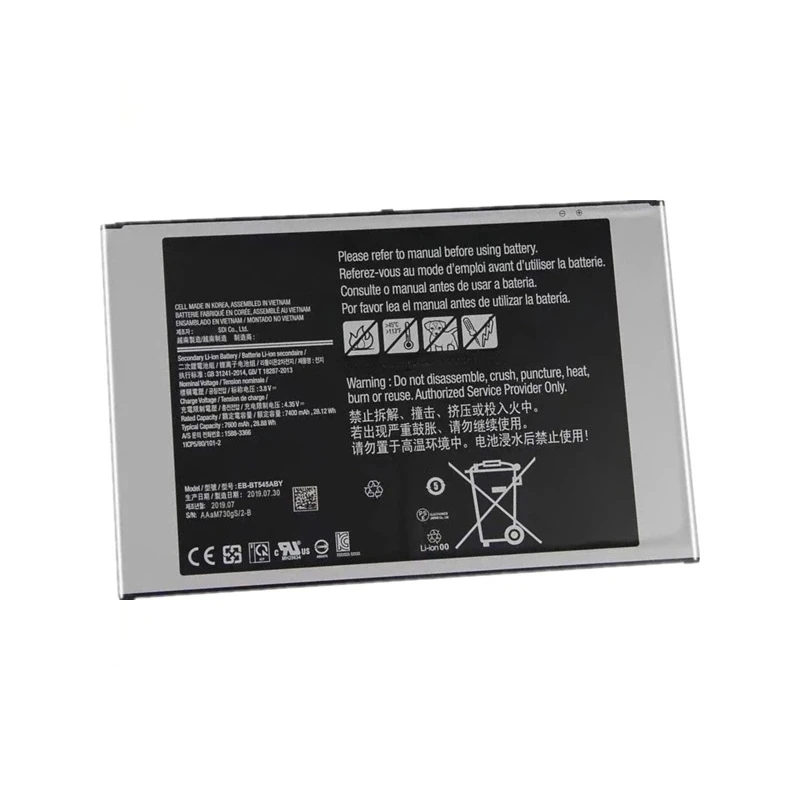 。.for Samsung Tab Active Pro SM-T540 T545 T547 Tablet Battery EB-BT545ABY.。