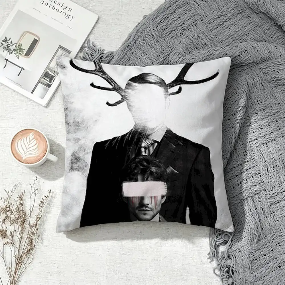 Hannibal Will Graham  Square Double-Sided Printed Pillow Case Sofa Cushion Cover Bedroom Bedside Decor