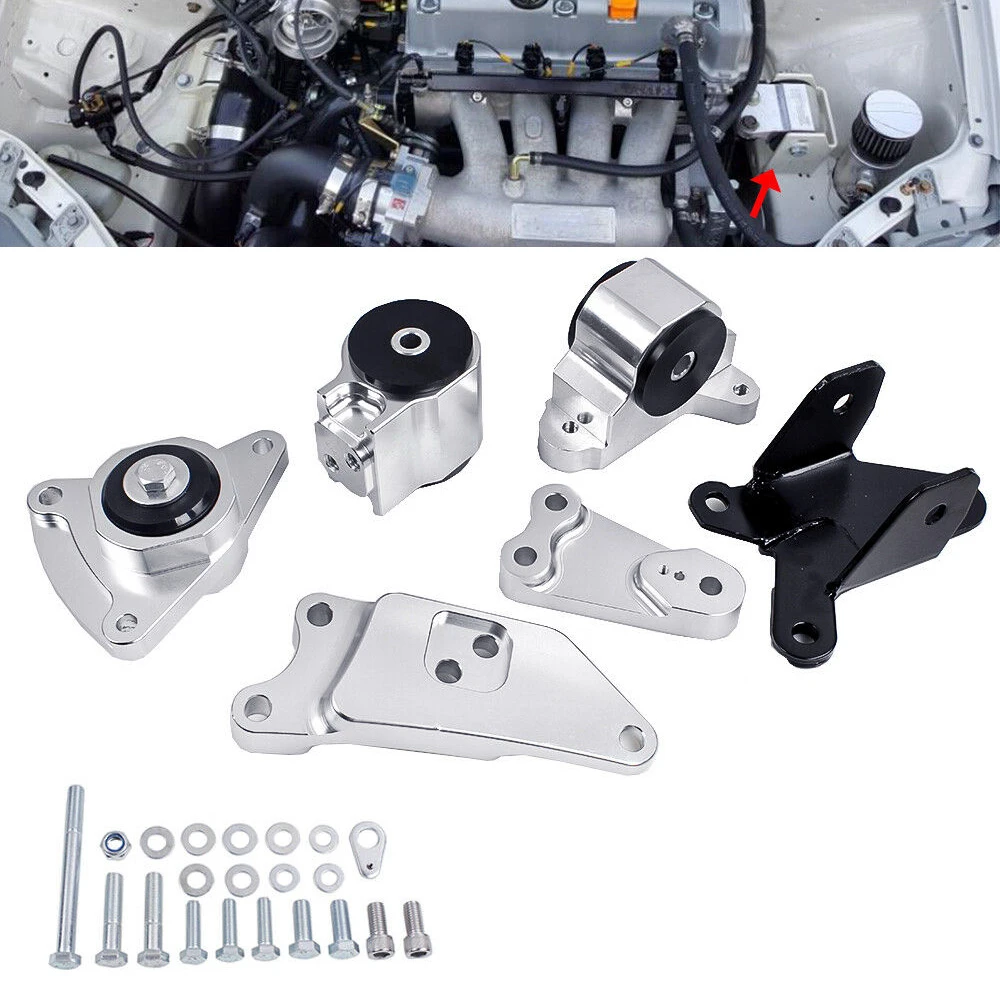 

Engine Swap Mount Kit for 02-06 Acura RSX DC5/02-05 EP3 Billet Aluminum Engine Motor Mounts for 2002-2005 Honda Civic Si EP3