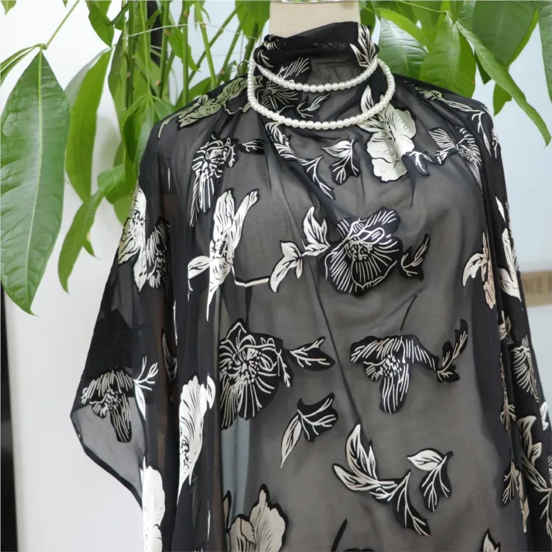 

Тканое парчовое вискозное платье с принтом в крапинку, обжаренная марля, бархатная ткань, спальное платье Cheongsam