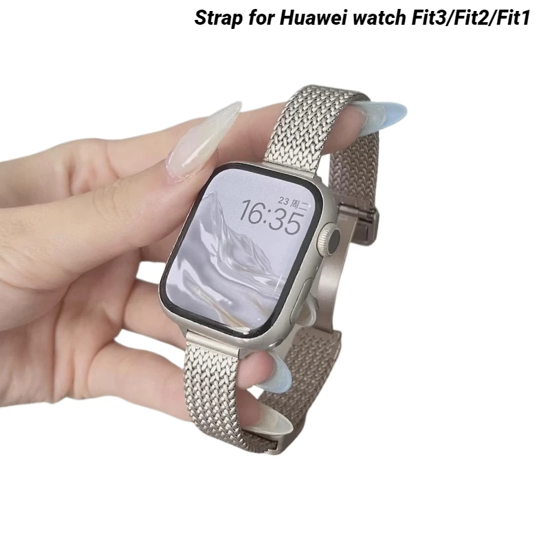 

Magnetic Strap for Huawei watch Fit3 Metal Watchband for Huawei watch Fit2/1 Replacement Woman Man Wristband Sport Bracelet