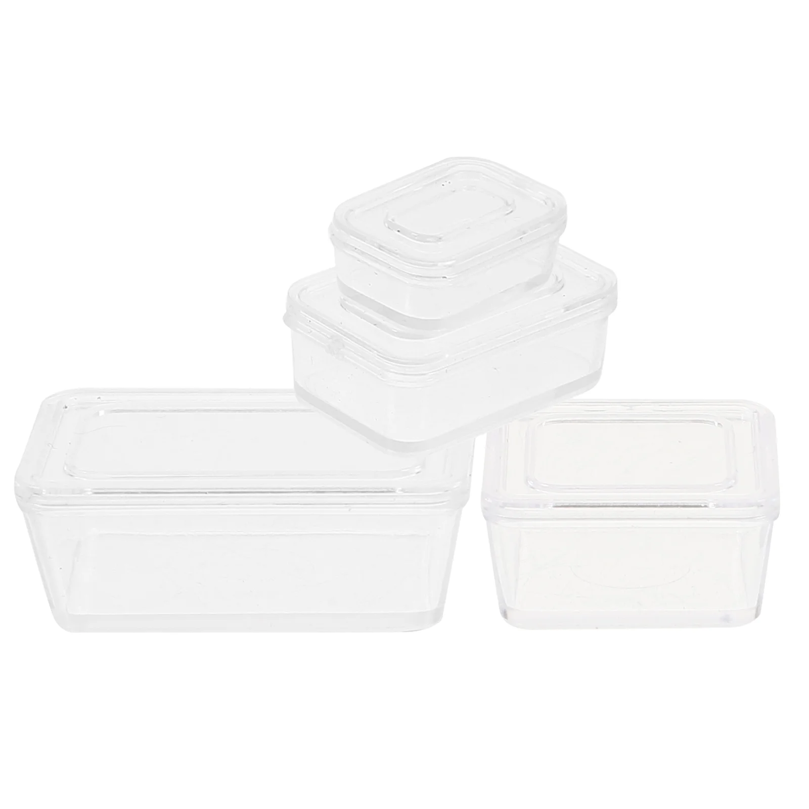 Caja de almacenamiento de juguetes de 4 piezas, decoración de cocina en miniatura, artesanía, accesorios para el hogar, adorna el juego de comida