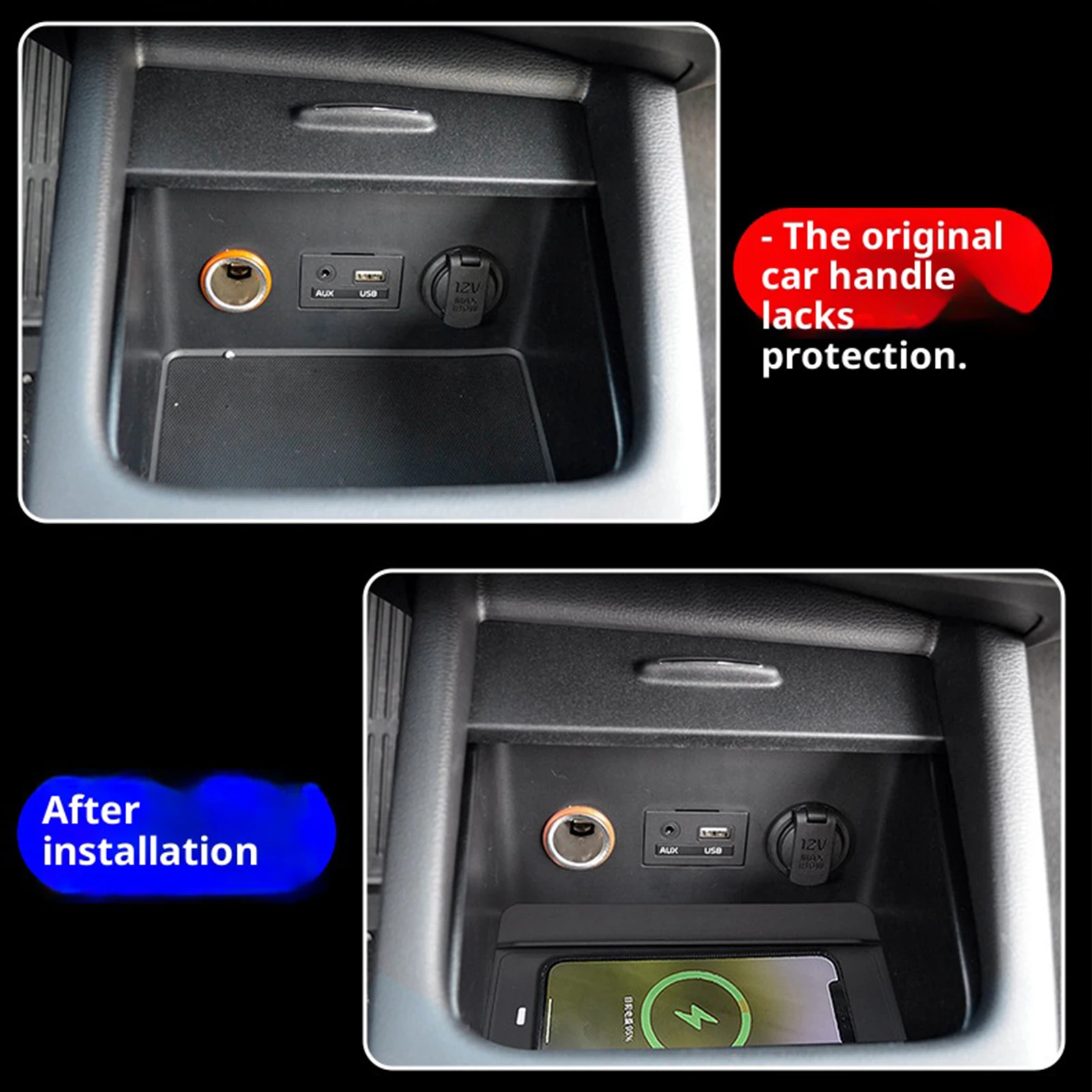 Leaset لكيا K3 سيراتو 2015-2017 سيارة وحدة التحكم المركزية شاحن الهاتف شاحن لاسلكي سريع شحن لوحة شحن حامل #3