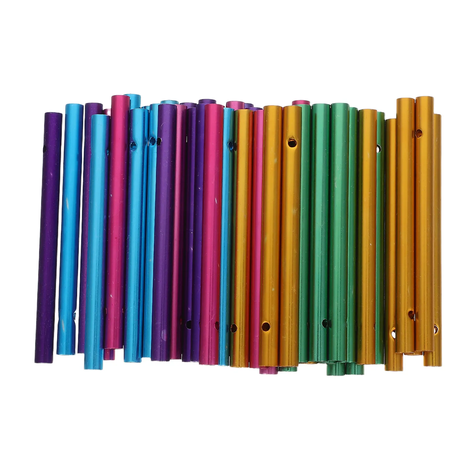 50 Pcs Small Wind Chimes for outside Patio Decorative Outdoor Colorful Pipes Mini Parts Rods Making Materials