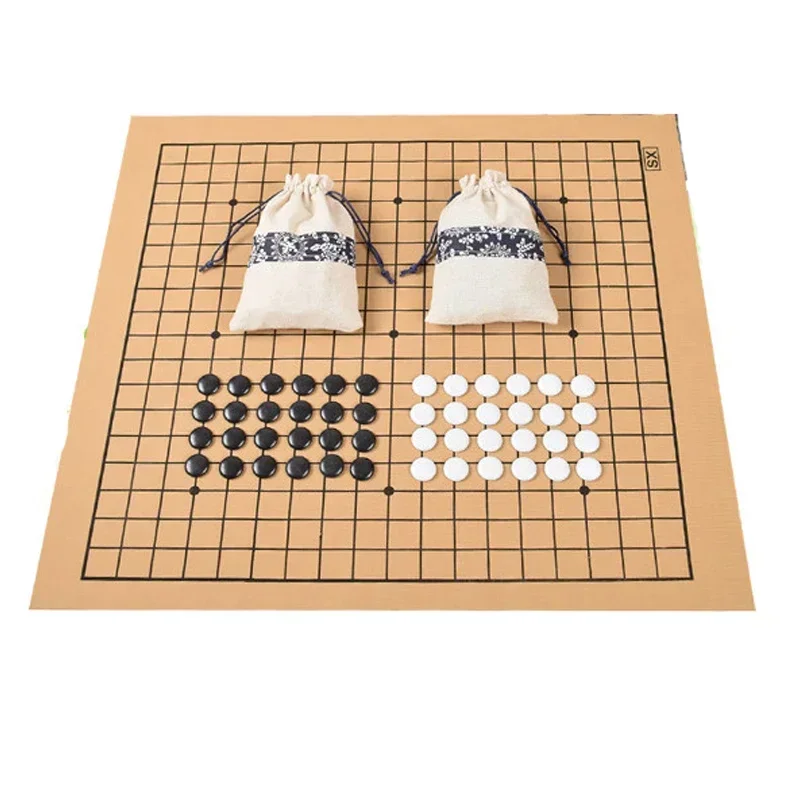 International Standard 19 Line 361pcs Go Chess Toy For Match Gobang Renju Game Set With Leather Chessboard Not Easily Damaged