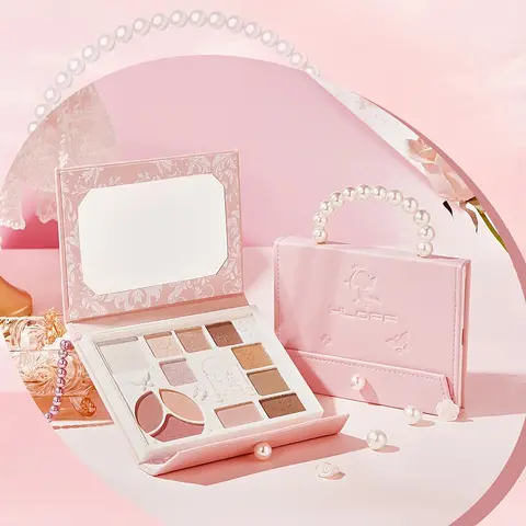Embossed Handbag Shaped Makeup Palette, Dual Function Eyeshadow and Blush Combo, Waterproof, Long-wearing & Skin Breathable Formula, Gentle to Remove with Cleanser, Ideal Exquisite Gift for Women