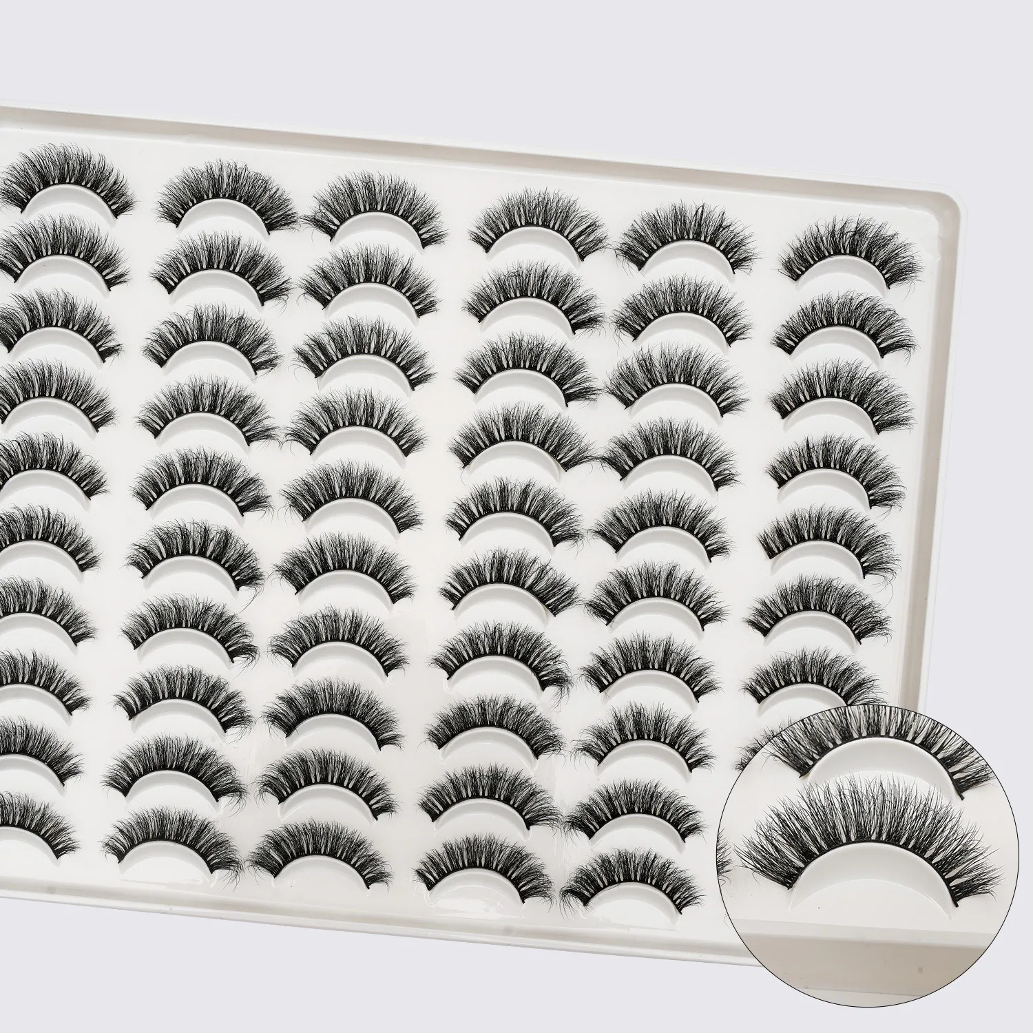 ​ 30 par 3D/5D obszernych sztucznych rzęs - puszyste rzęsy klastry na scenę i imprezę, hipoalergiczne i wodoodporne ​