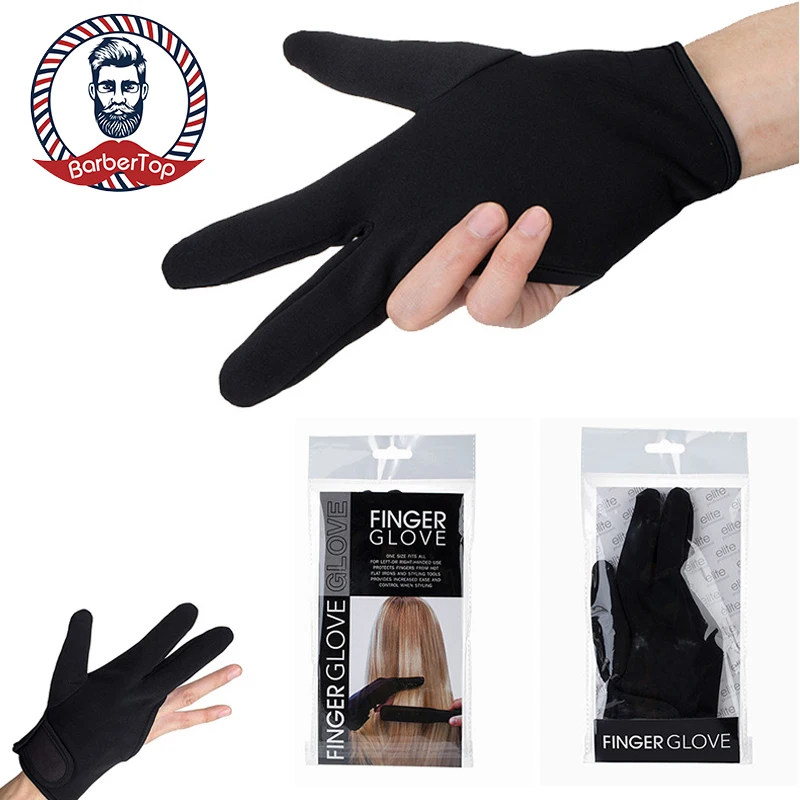 

Black Multifunction Heat Resistant Gloves Reusable Cotton Gloves Use With Curling Iron Professional Hair Styling Tool