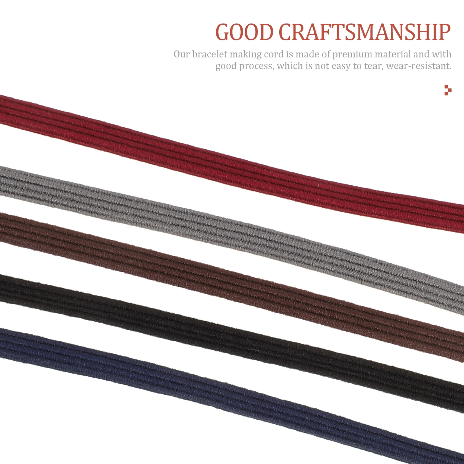 

5Pcs Strong Wear-Resistant Bracelet String for DIY Jewelry Making Elastic Cord for Beading Hair Ties Party Hat Straps Craft