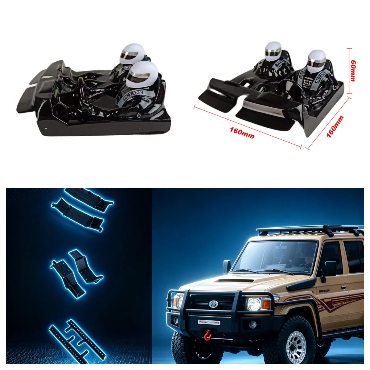 10689 Blister action figure simulation driver VRX RH1045 rear straight bridge desert card interior accessories
