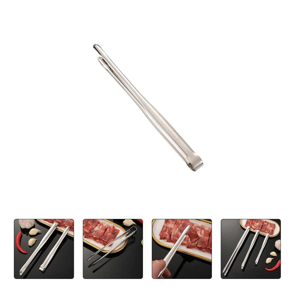 

2Pcs Stainless Steel Kitchen Serving Tongs Non Slip Grip Meat Tong for Barbecue Buffet Breakfast Home Restaurant Hotel Party