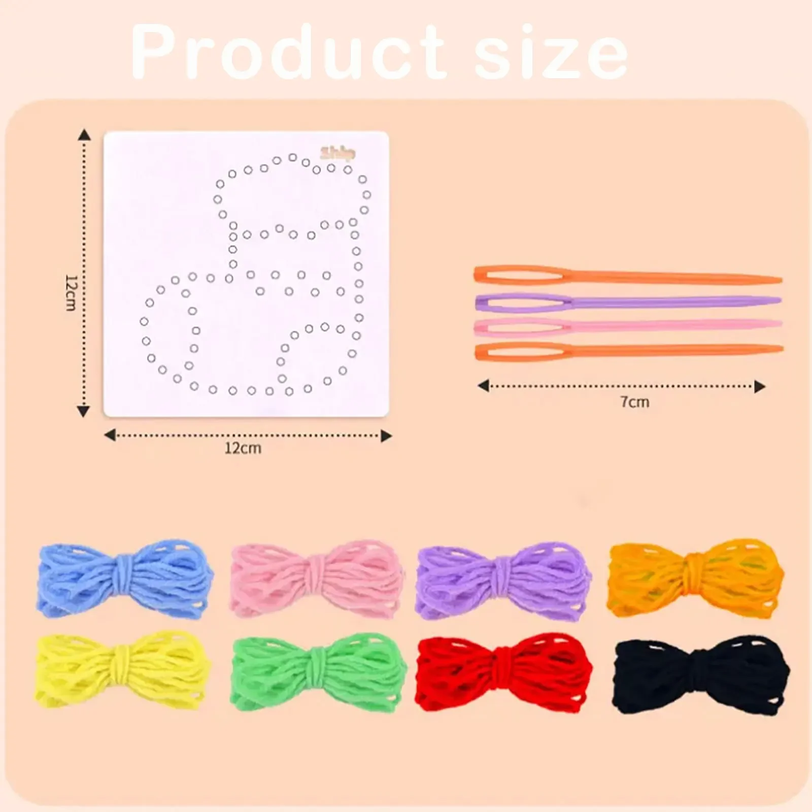 Jouets de laçage en tissu Non tissé pour enfants débutants, Kit d'artisanat de couture pour enfants, motricité Fine, planche occupée, capteur éducatif, cadeau pour enfants