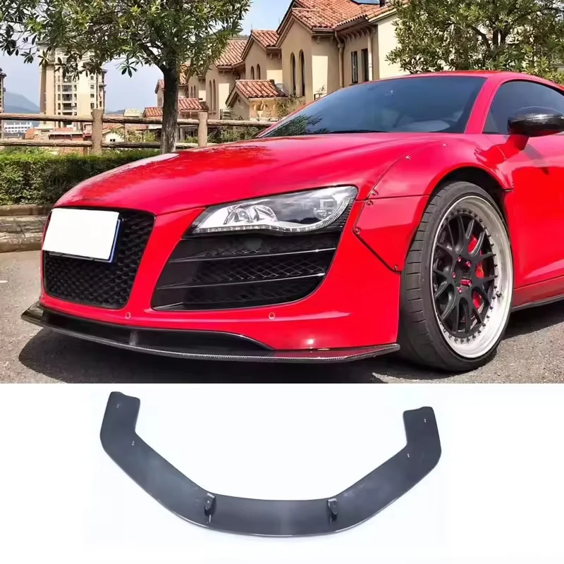 

R8 Body Kit Carbon Fiber Car Front Bumper Lip Splitter Car for Audi R8 V8 V10 Gen 1 2008-2015 Ture Factory Fitment