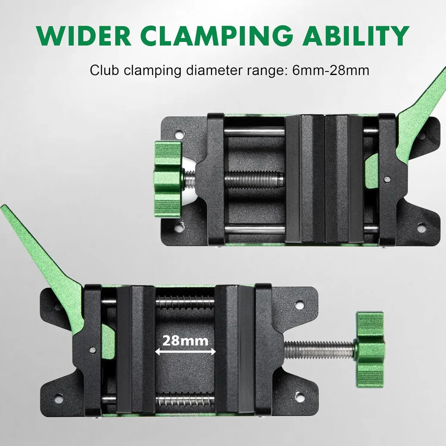 Aluminum Golf Club Vise with Rubber Jaw Pads Portable Bench Clamp for Grip Removal and Installation DIY Repair Tool