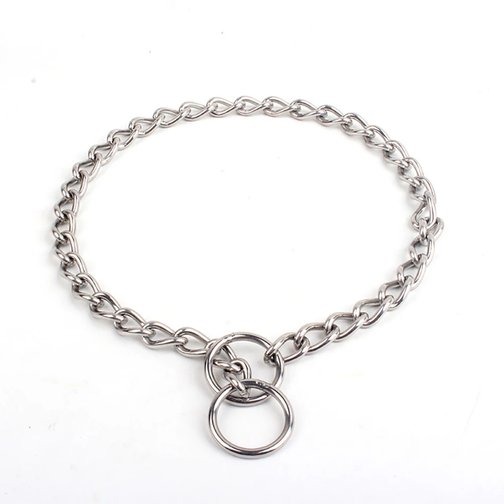 Pet Dog Chain Training Collar Adjustable Stainless Steel Choke Collar Pet Accessories 21.6in Dog Supplies