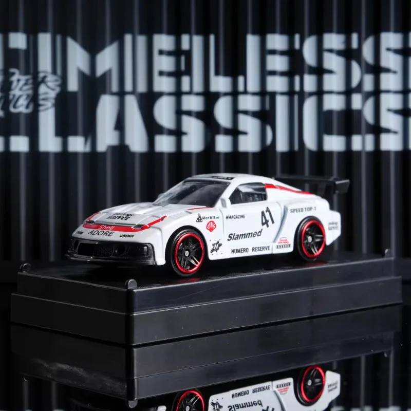 White No.41 "Slammed" Racing Diecast Car - Red Wheel Rim, 1:64 Scale Model, Pull Back Toy, Collectible for Car Enthusiasts & Kid - view 5