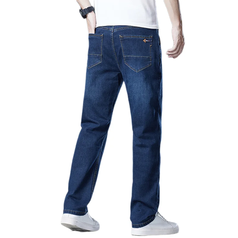 2024 Spring and Autumn New Styles Men's Slim Fit Stretch Cotton Jeans High-end Versatile Straight Business Jeans for Men