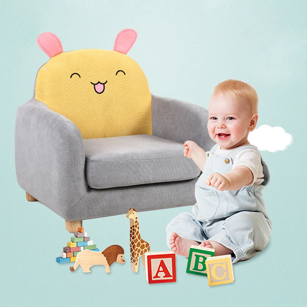 Kursi sofa mini anak-anak, desain kartun hewan mini lucu banyak warna lembut