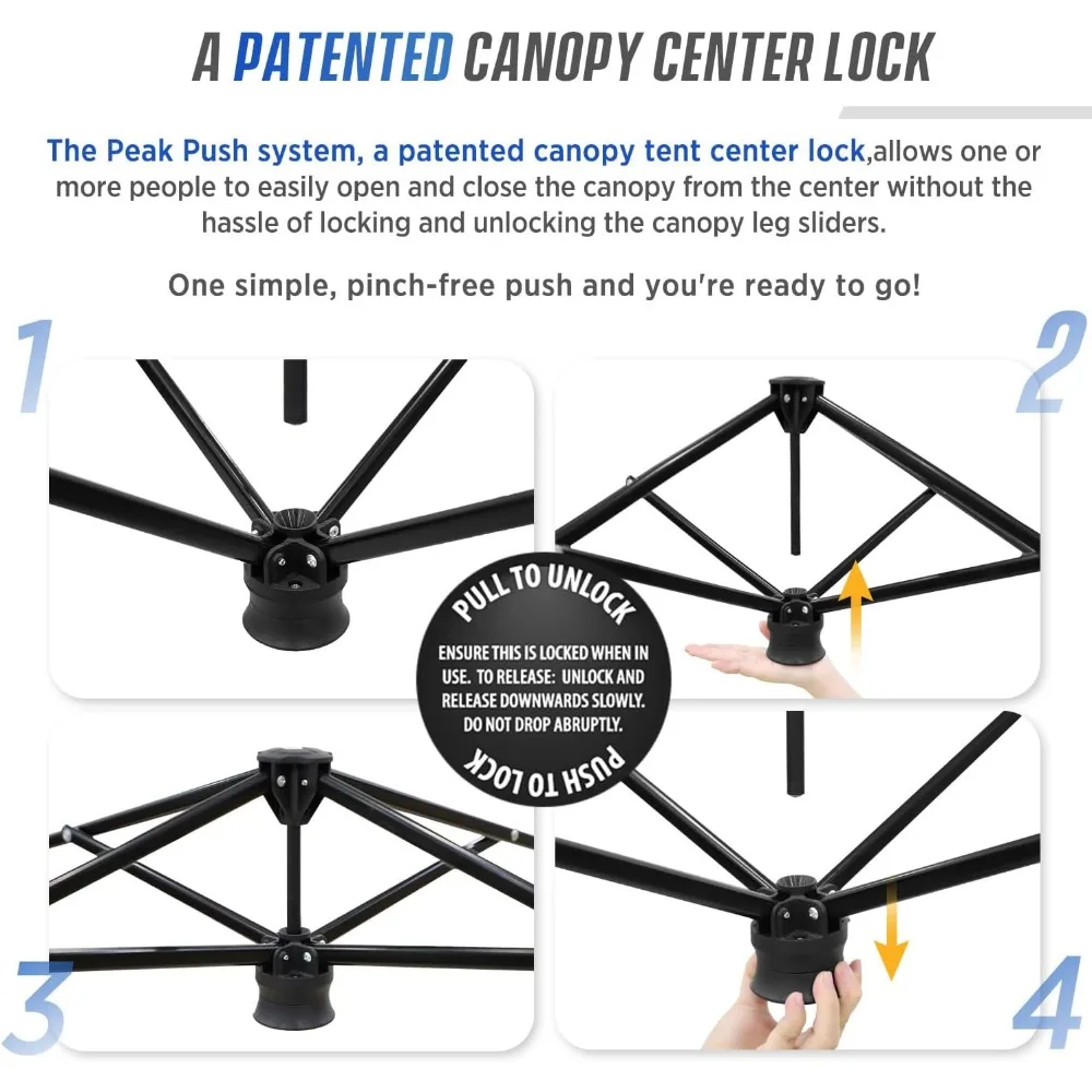 خيمة محمولة بمظلة فورية مقاس 8 × 8 مع جدار جانبي للشاطئ والرياضة والتخييم - مأوى ساق مائلة مدمج