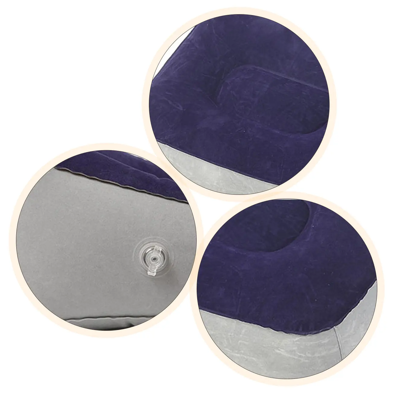 Portable Inflatable Foot Rest Pad For Airplane Travel Office Worker Footrest Health Circulation Support