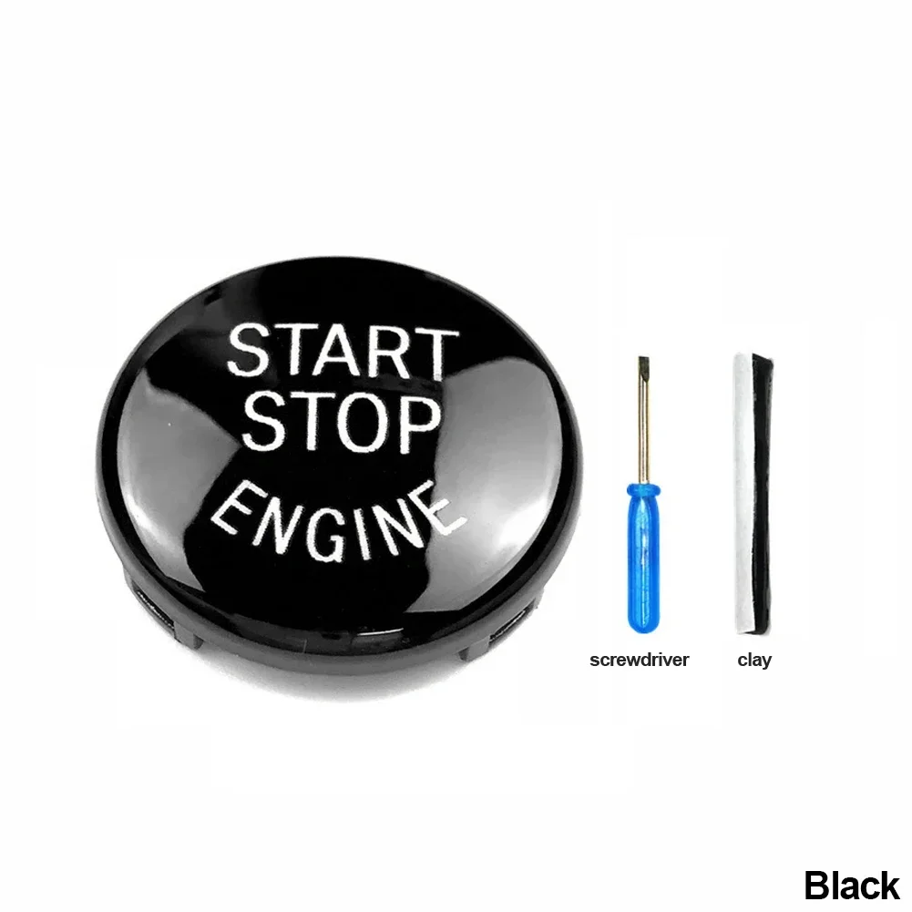 Auto-Motorstart-Stopp-Knopf-Abdeckung und äußerer Ringrahmen-Ersatz für BMW 1er, 3er, 5er Serie, X1, X3, X5, M5, E87, E81, E90, E91, E92, E89, E60, E83