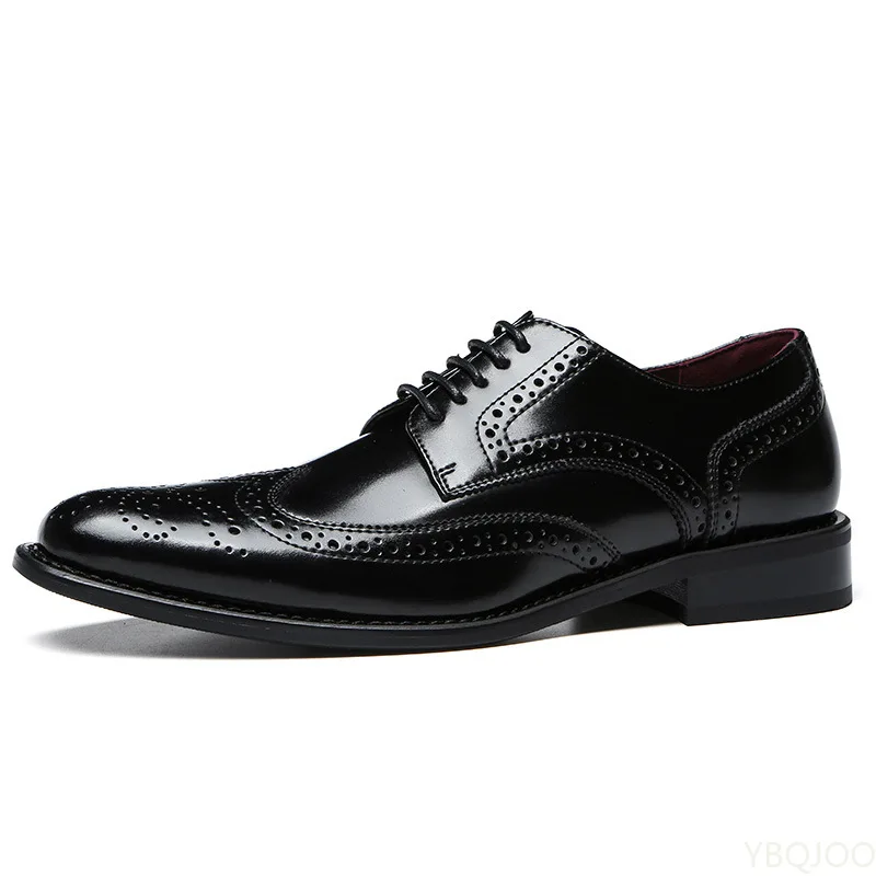 2022 Autumn Man Dress Shoes Genuine Leather Lace-up Men Casual Shoes Smart Business Office work Footwear Men Shoes