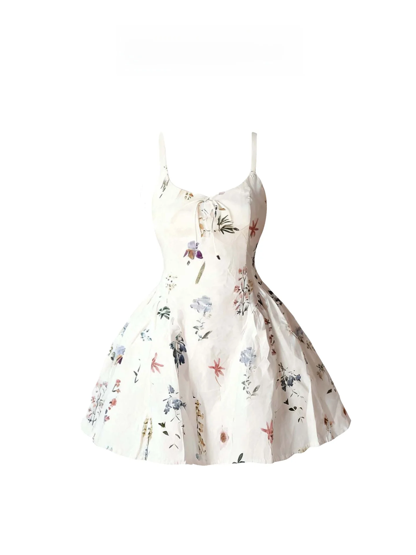 

HEZA милая юбка трапециевидной формы с цветочным принтом и завязками на талии для больших размеров, женские летние утягивающие юбки, повседневная одежда во французском стиле