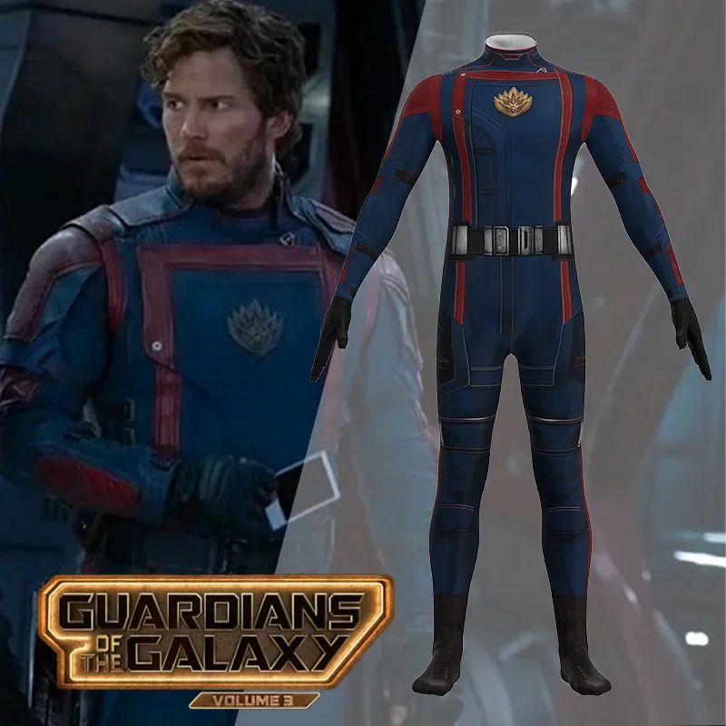 Star Lord Cosplay traje infantil, bodysuit de Halloween, macacão Zentai, Peter Jason Quill, Guardiões da Galáxia 3