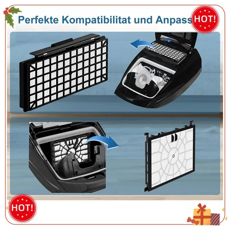 ABLE-Hepa Filter Motor Protection Filter For Siemens Q5.0 Extreme Silencepower VSQ5X1230 Vacuum Cleaner