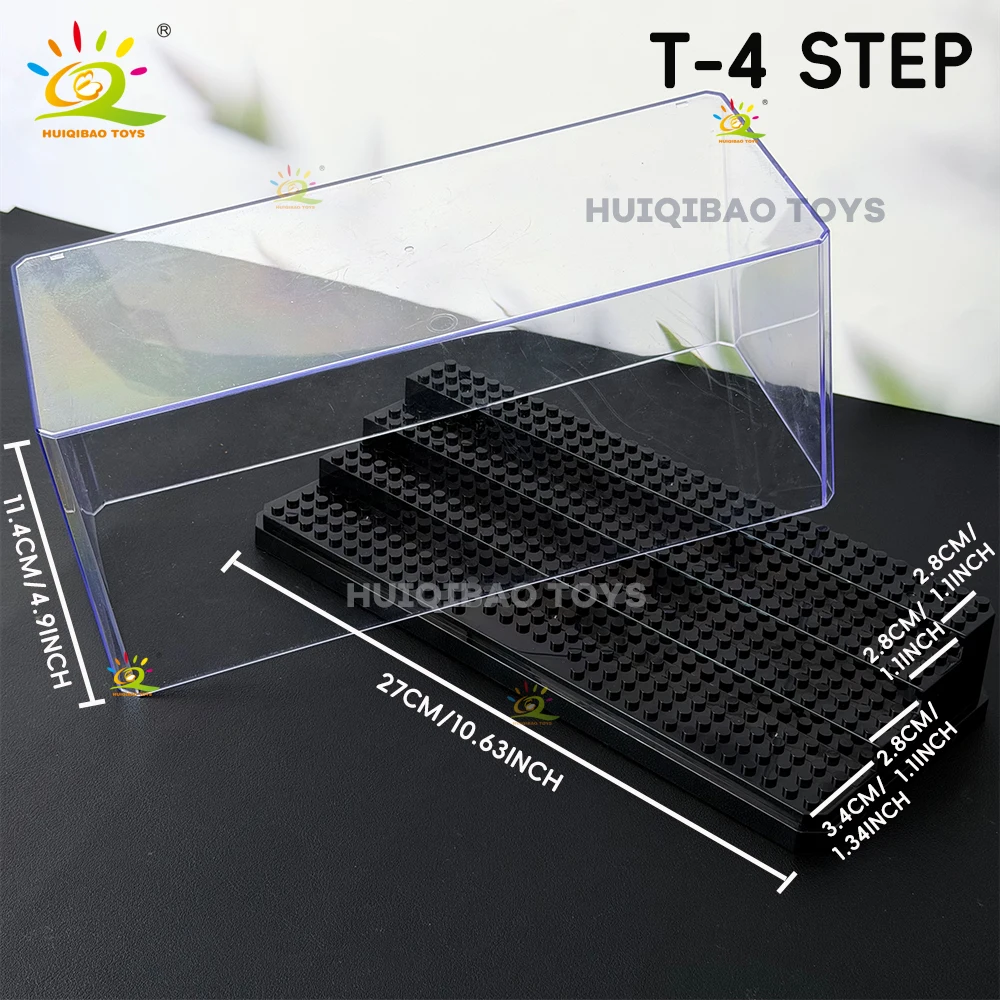 HUIQIBAO Clear Acrylic Display Case for Figures Building Block Display Dustproof Box Storage Shelf Transparent Showcase Toys - view 6
