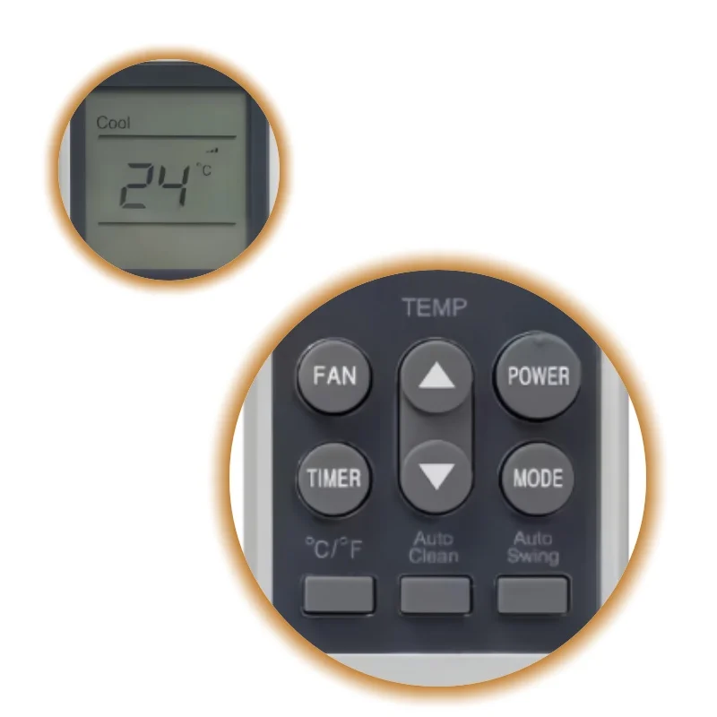 

Perfect Replacement AC Remote COV30332902 for LP1213GXR LP1214GXR LP1415GXR Series - Easy to Use Stable Signal Remote Control