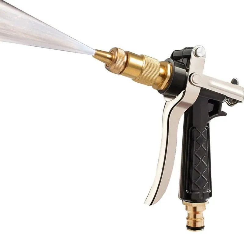 JHD Garden Hose Nozzle-Metal Construction Multi-Function High-Pressure Design Ideal For Car Washing& Plant Watering