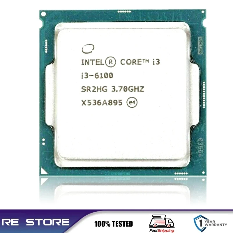 Intel Core i3 6100 3.7GHz Dual-Core LGA 1151 cpu processor