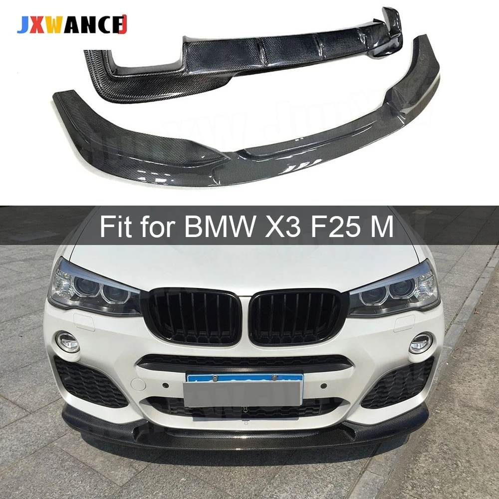 

JXWANCF углеродное волокно FRP передний бампер спойлер задний диффузор сплиттер для BMW X3 F25 M Sport 2014-2017 автомобиль