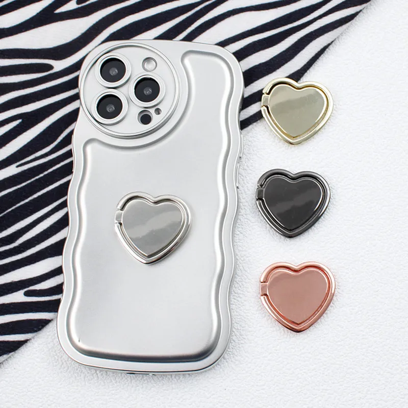 

2 шт., держатель для мобильного телефона с сердечком, кольцо на палец, аксессуары для телефона