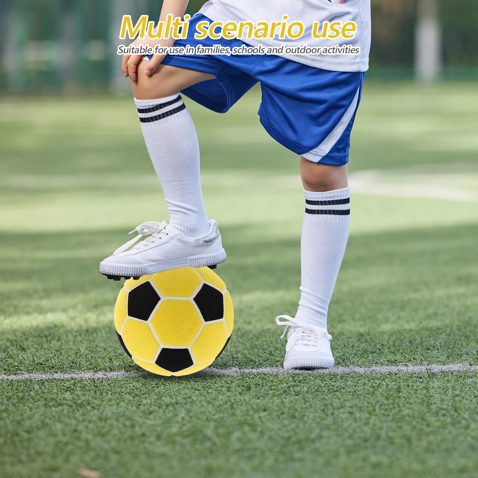 

Мягкий футбольный мяч для игры в помещении, легкий, бесшумный, для домашних тренировок, прочный, многофункциональный, для развлечений в помещении.