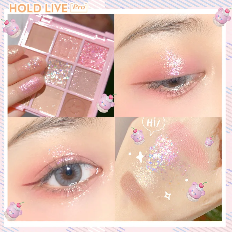 HOLD LIVE Vitality sombra de ojos Rosa leche sal queso seco Rosa Taro púrpura mate