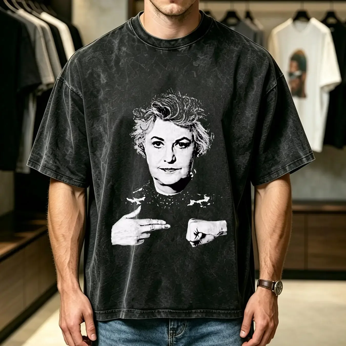 washed T Shirt Dorothy Zbornak Run the Jewels Bea Arthur Tribute S 5XL  vintage Washed graphic homme Breathable Soft Unisex