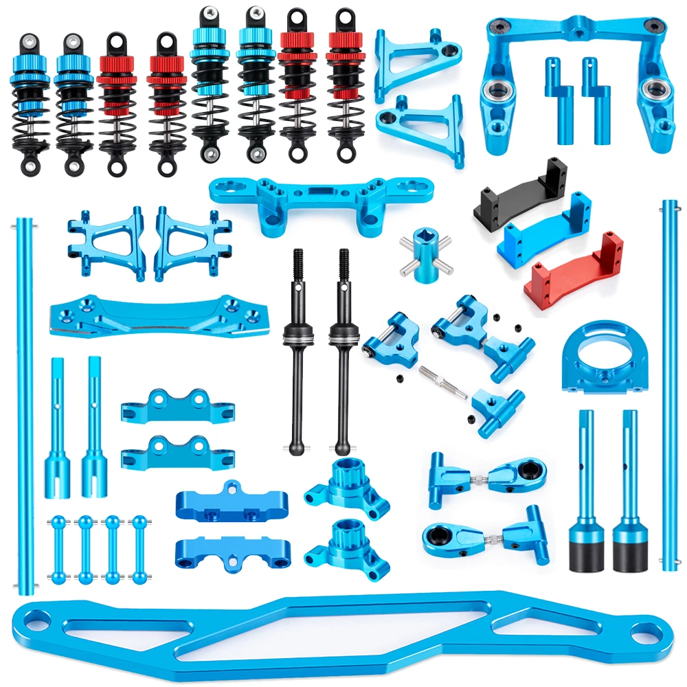 AXSPEED Metal Alloy & Plastic Wheel Rims Shock Absorbers Frame Kit for Tamiya TT02 1/10 RC Remote Control Drift Car DIY Parts
