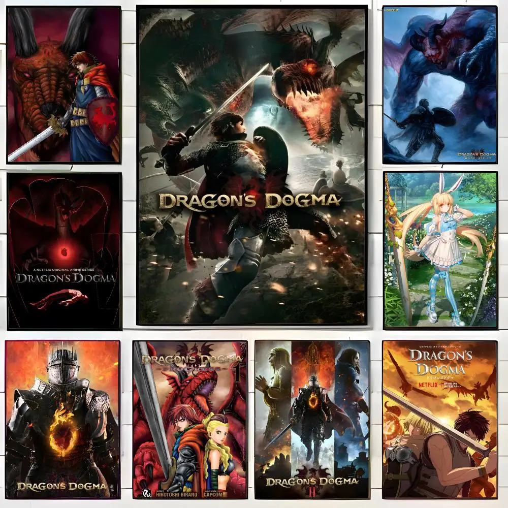 Thrilling Action Game D-Dragon's Dogma Poster Wall Art Print Decorative Mural Home Decor Gift Unframed