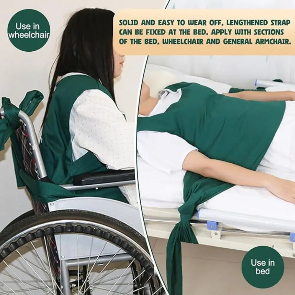 Vest Restraint Suit for Bed or Wheelchair, Anti Fall Bed Restraint Waist Strap for The Elderly,Dementia Patients