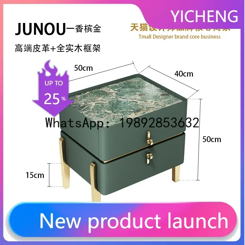 

B-3 bedside table large flat bedroom luxury bedside home original solid wood bedside table