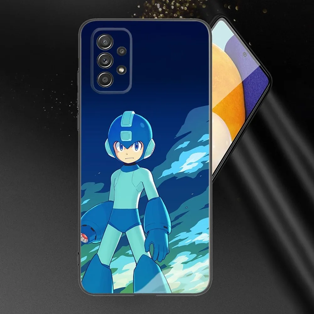 R-Rockman M-Megaman Phone Case For Samsung Galaxy A13,A21s,A22,A31,A32,A52,A53,A71,A80,A91 Soft Black Phone Cover