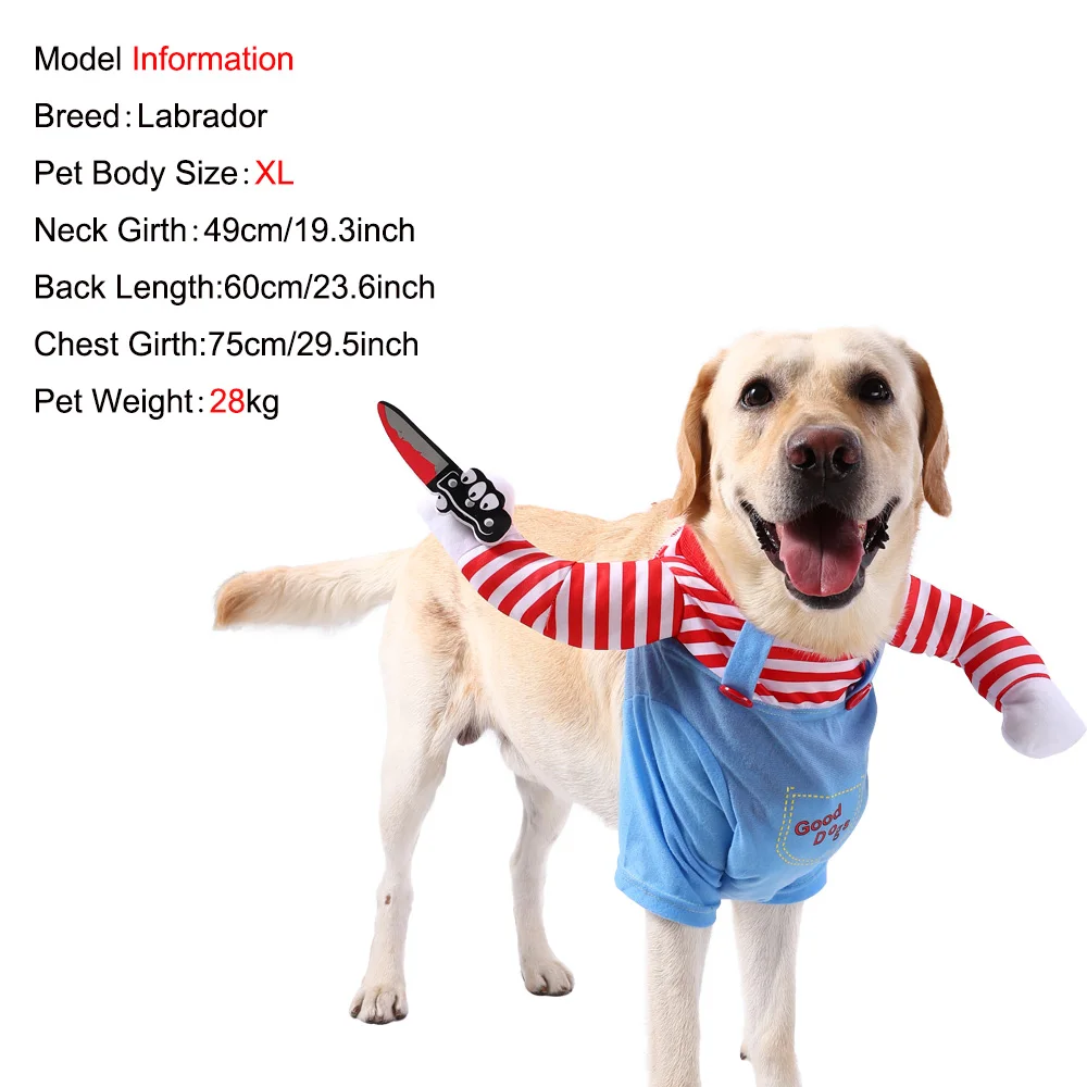 Dog Cosplay Costume For Small Medium Large Dogs Cats Halloween Party Dress Outfits Cute Dog Jacket Labrador Bulldog Pet Clothes view 2
