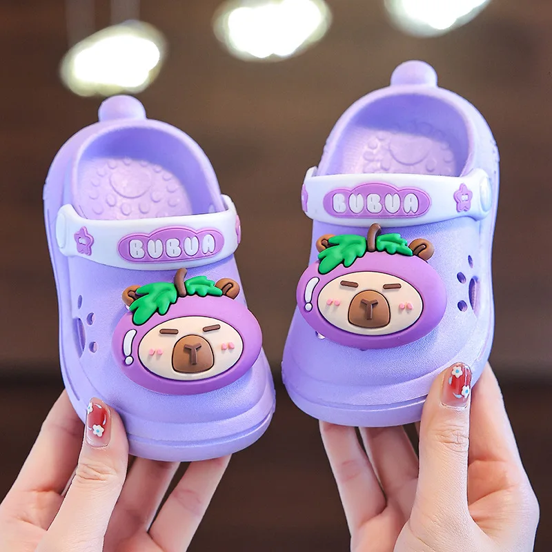 Baby Cartoon Indoor Slippers Soft Bottom Anti-Slip Children's Flip Flops Toddler Shoes EVA Material Suitable for Boys And Girls