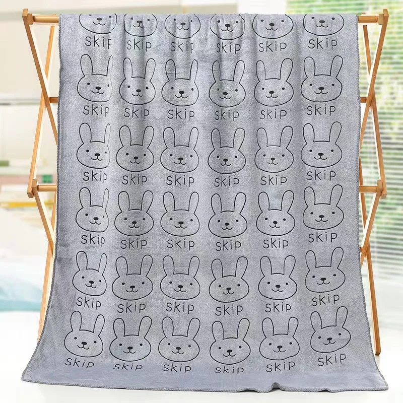 Rabbit Microfiber Bath Towel for Kids, Absorvente Quick Dry, Cute Kawaii, Grandes toalhas macias, Praia, Natação, Bebê, Menino, Meninas, Mulheres,