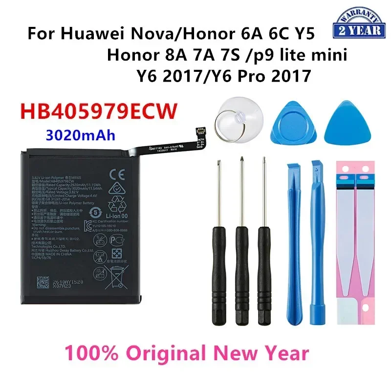 Orginal HB405979ECW 3020mAh Battery For Huawei Nova CAZ-AL10 TL00 CAN L01 CAN-L02 L12 Enjoy 6S p9 lite mini +Tools