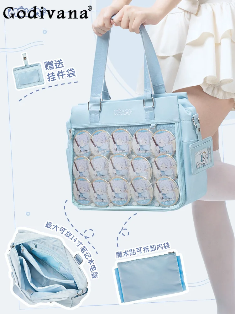 

JK Uniform Pain Bag Japanese Style Large Capacity Uniform Bag Single Shoulder Crossbody Versatile Daily School Supply Bags
